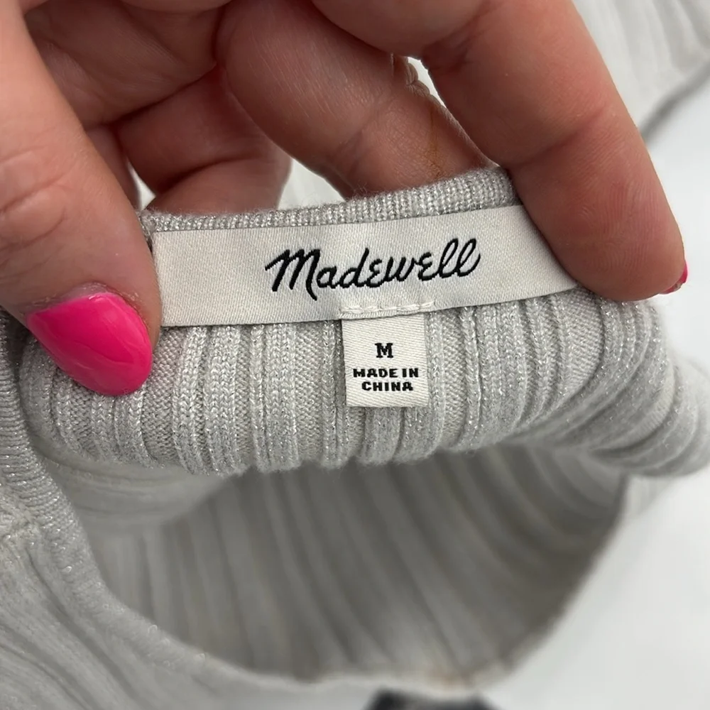 Madewell Signature Shimmer Knit Cutaway Sweater Tank - Picture 5 of 6